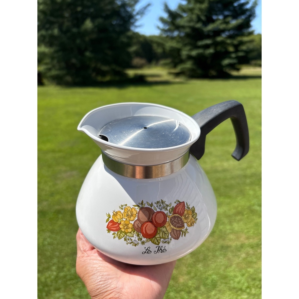 Vintage Corning Ware Spice of Life P-104 6 Cup Teapot Le Thé with Lid